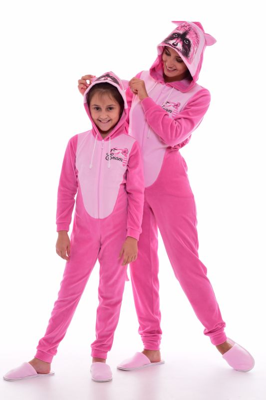 Women's pajamas Kigurumi Raccoon 1-155a (pink)