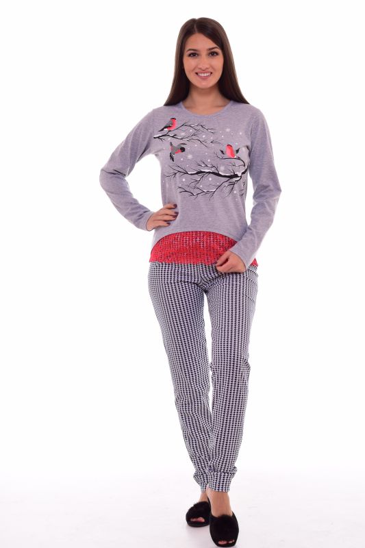 Women's pajamas 1-74 Bullfinches (grey)