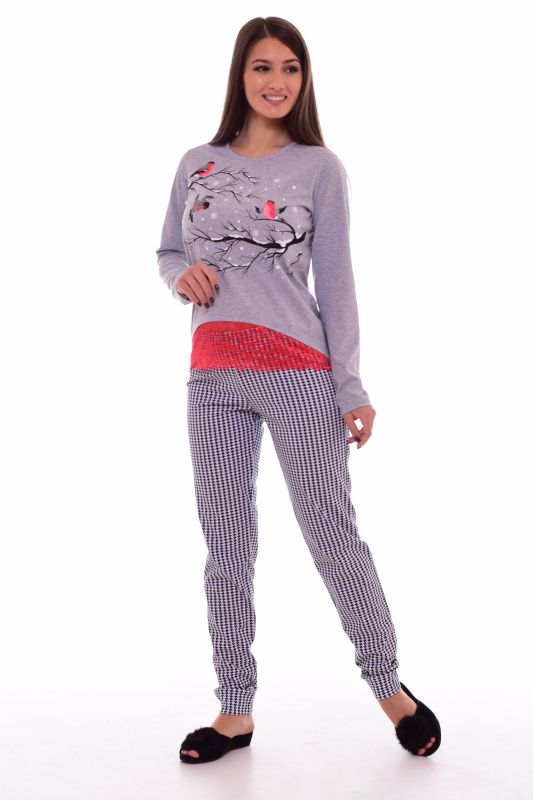 Women's pajamas 1-74 Bullfinches (grey)