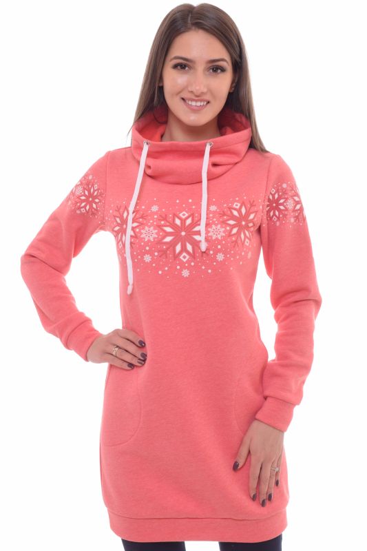 Women's sweatshirt 6-126d (coral)