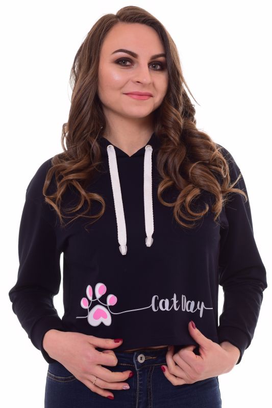 Women's sweatshirt 6-160a (dark blue)