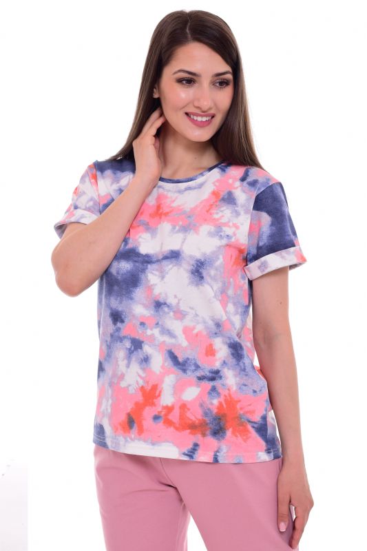 Women's T-shirt 6-187 (blue+coral), Tai-dai