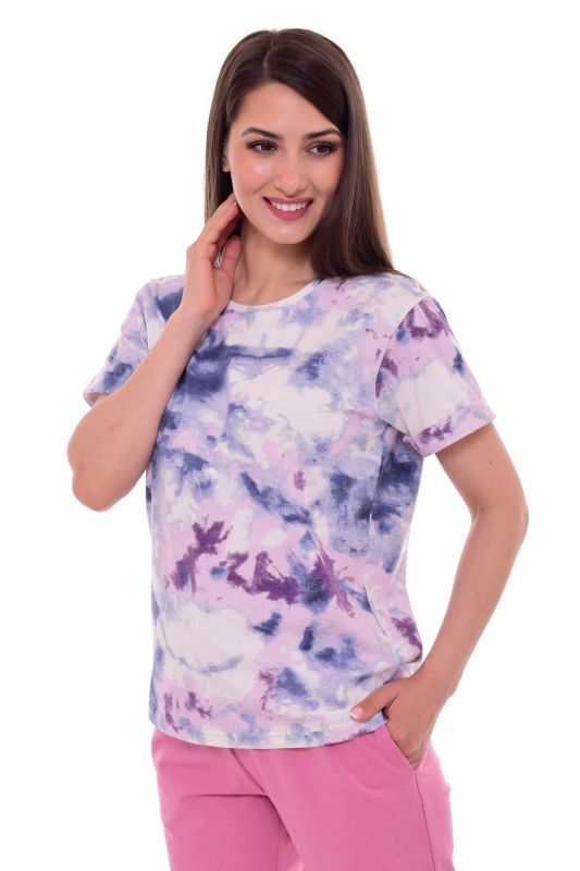 Women's T-shirt 6-187b (lilac+indigo), Tai-dai