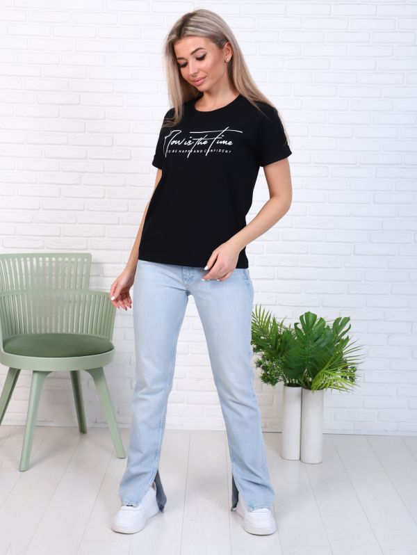 * Women's T-shirt F-2-037A (black)